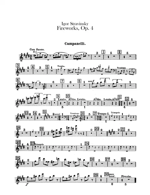 Bells, Bass Drum, Triangle, Cymbals