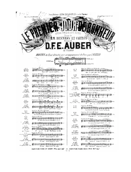 No.11 bis , Brindisi: "Allons amis" (Act II, No.10b), E♭ major