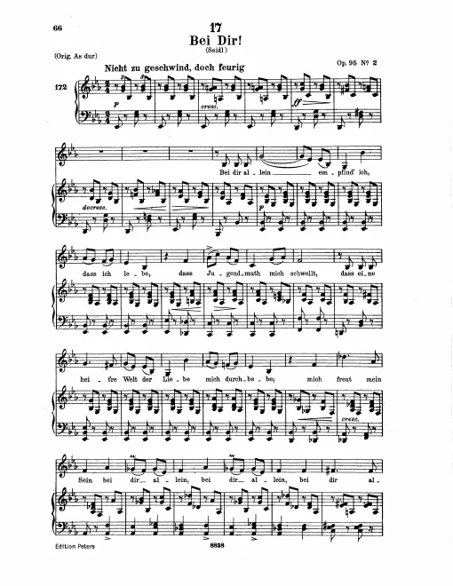 Complete Score (Low Voice, transposed to )
