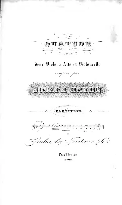 1. Quartet in C major, Hob.III:19