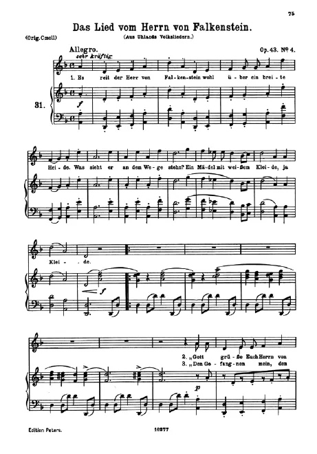 4. Das Lied vom Herrn von Falkenstein (D minor)