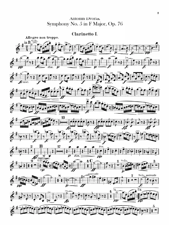 Clarinets 1/Bass Clarinet, 2 (B♭, A)