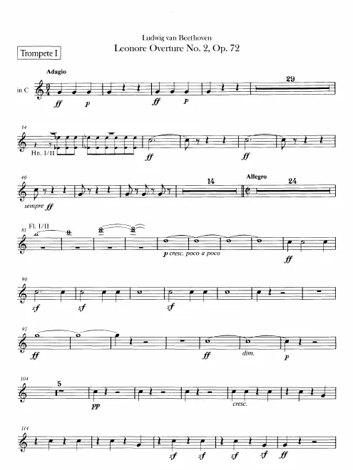 Trumpet 1 (E♭, C), 2 (C)