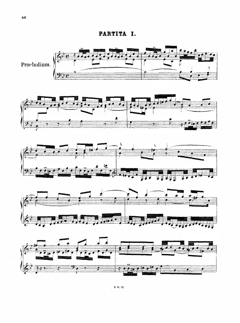 1. Partita in , BWV 825