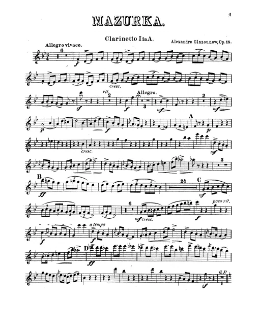 Clarinet 1, 2 (A)