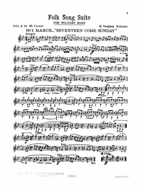 Solo Cornet/Cornet 1, 2, Trumpets 1/2 (B♭)