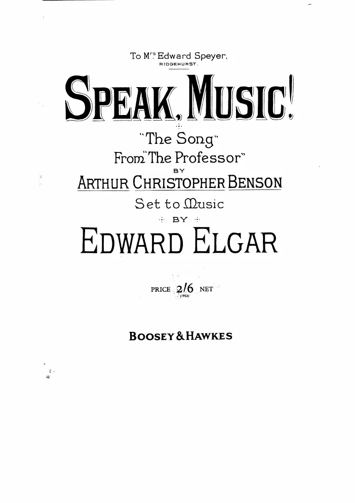 2. Speak, Music!