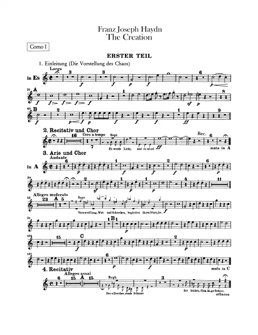 Horn 1, 2 (E♭/A/D/B♭/C/F/E)