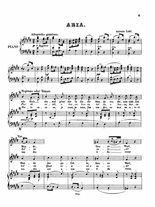 Complete Score (E major)