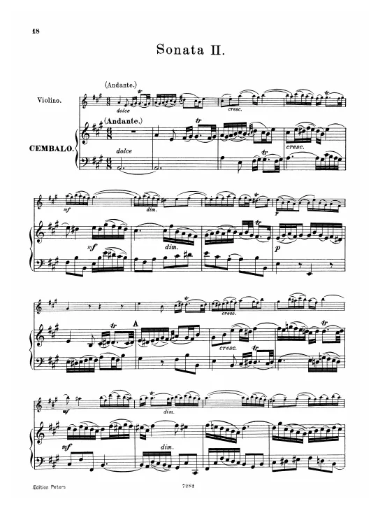 Sonata No.2 in A major, BWV 1015