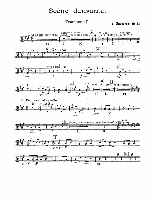 Trombone 1, 2, 3, Tuba