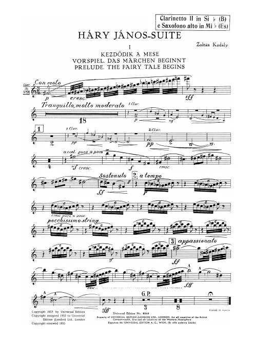 Clarinet 2 (B)/Alto Saxophone (E)