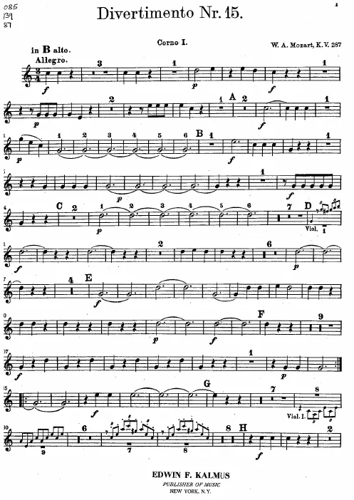 Horn 1 (B♭ alto/F)