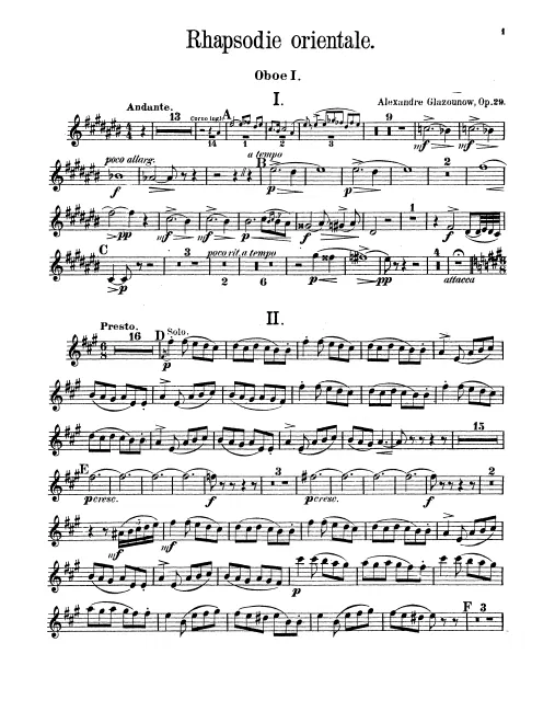 Oboe 1, 2, English Horn