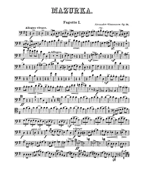 Bassoon 1, 2