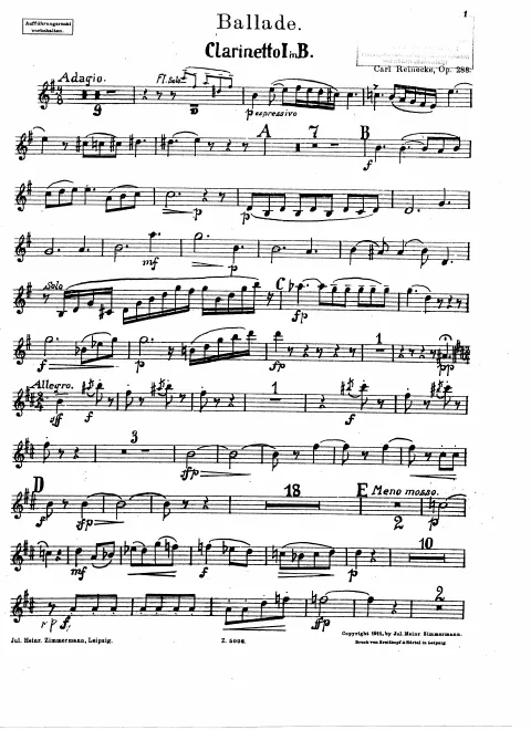 Clarinet 1 (B♭)