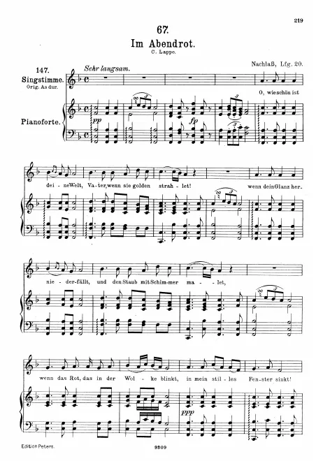 Complete Score (Medium Voice, transposed to F major)