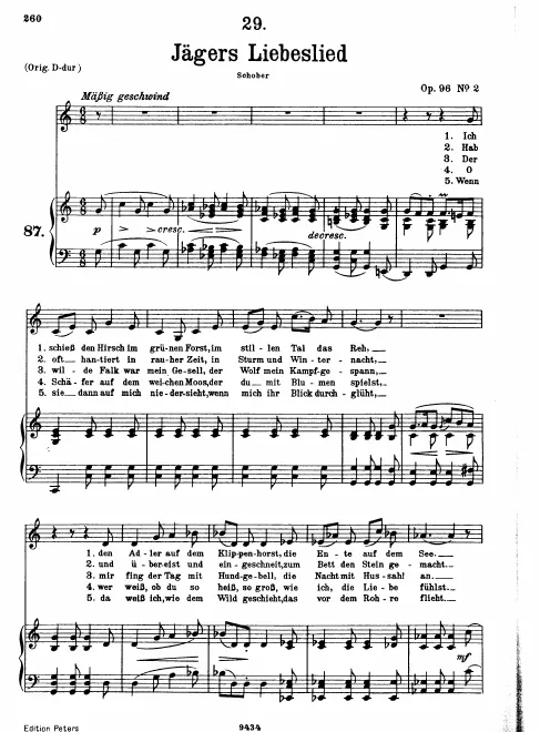 Complete Score (transposed to C major for low voice)