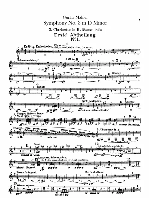 Clarinet 3 (B♭/A)/Bass Clarinet (B♭)