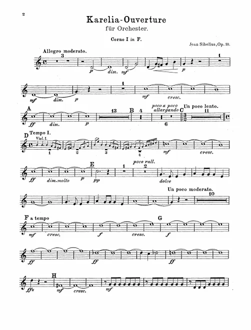 Horn 1, 2, 3, 4 (F)