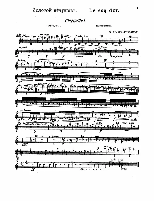 Clarinet 1 (A/B♭)