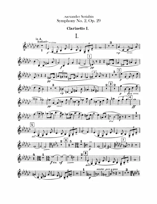 Clarinets 1, 2, 3 (A, B)