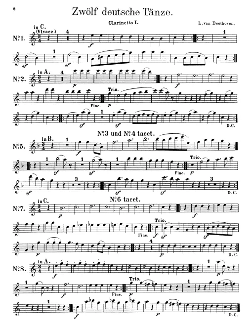 Clarinet 1, 2 (C/B♭/A)