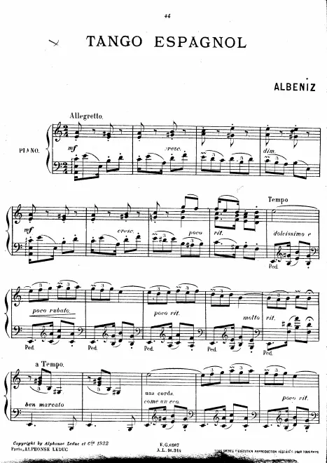 2. Tango espagnol
