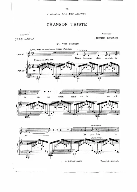 Complete Score (C major, medium voice)
