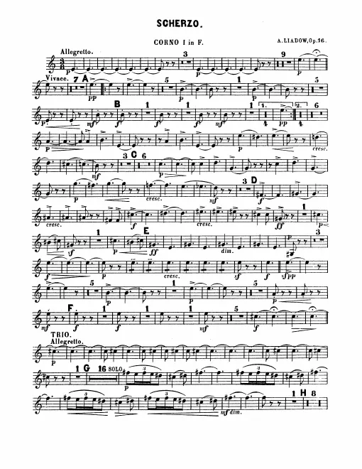 Horn 1, 2, 3, 4 (F)