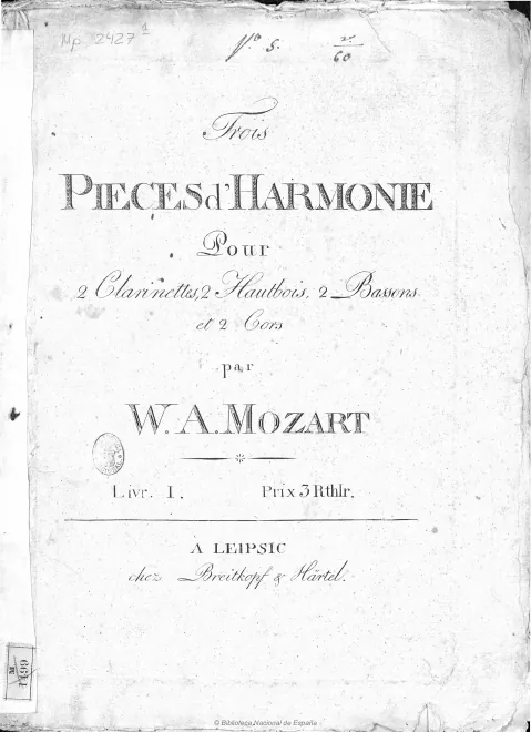 Livre I (Nos.1-3): Complete Parts
