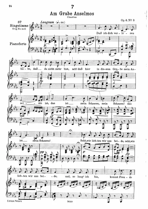 Complete Score (Low voice, transposed to C minor)