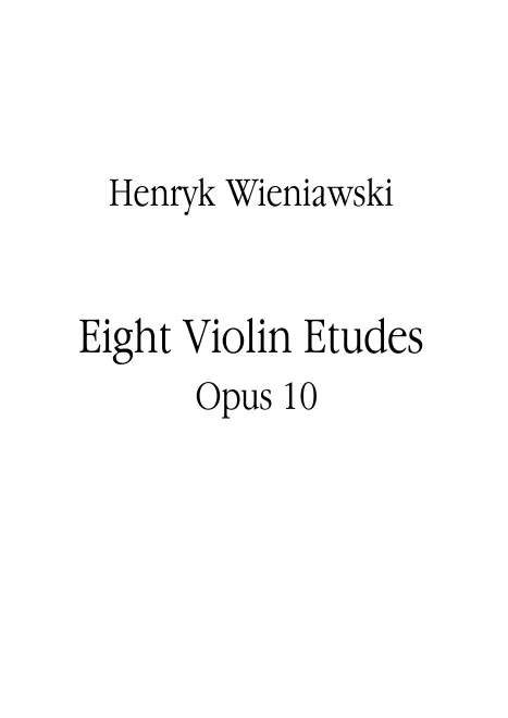 Incomplete Score (Etudes Nos.1-8 only)
