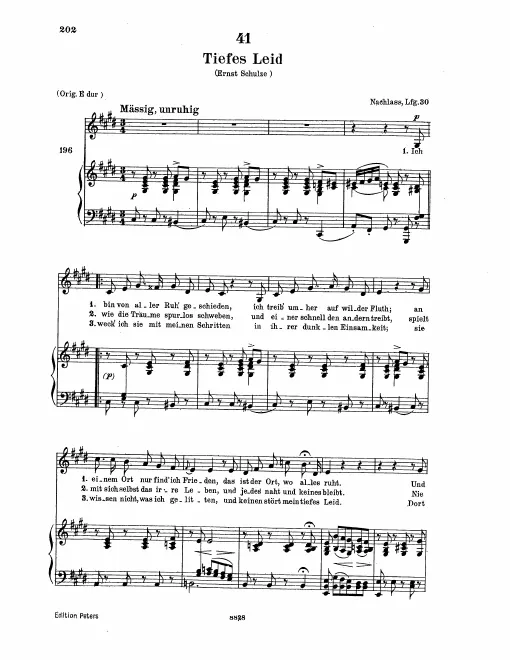 Complete Score (Low Voice, transposed to C♯ major)