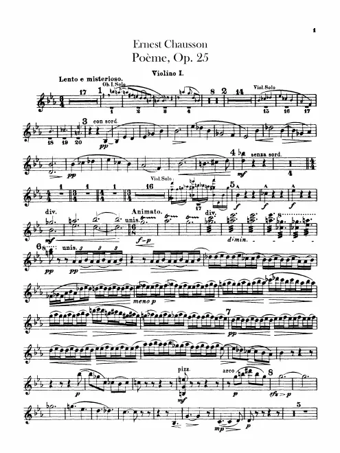 Violins I, II