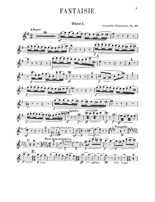 Oboe 1, 2, English Horn