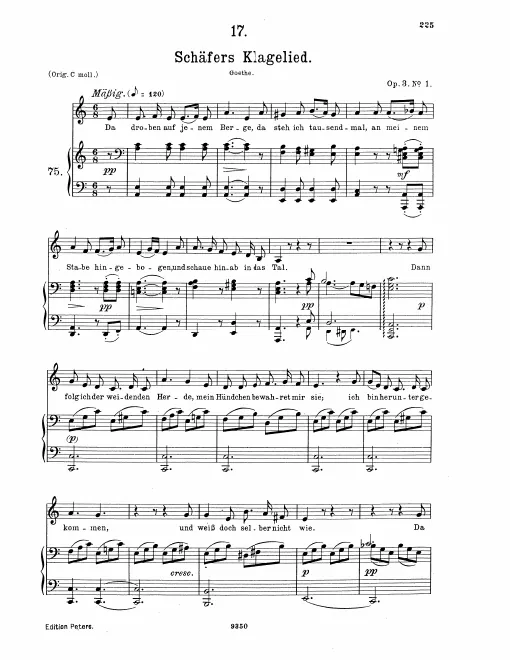 Complete Score (Very low voice, transposed to A minor)