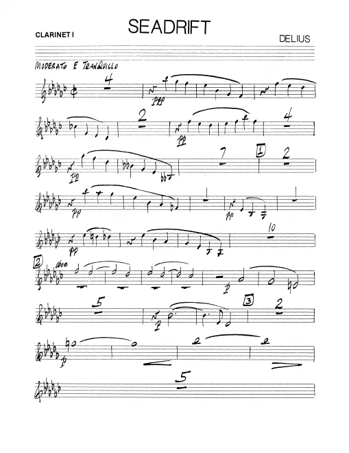 Clarinet 1, 2, 3, Bass Clarinet (B♭)