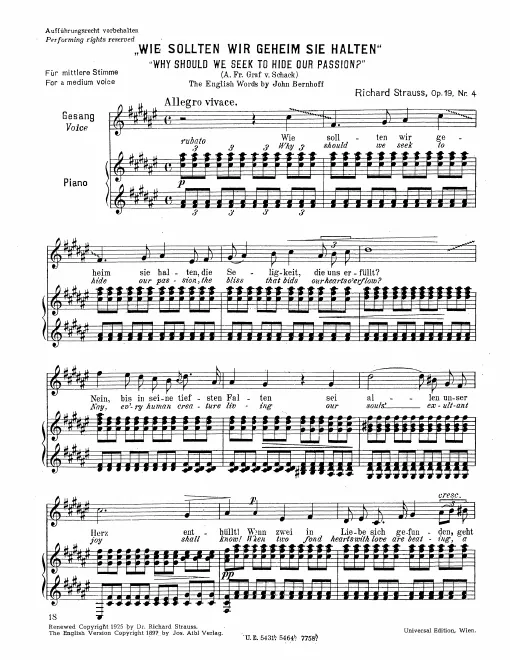 Complete Score (Medium Voice, transposed to F♯ major)