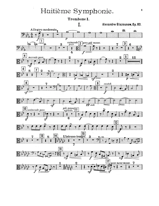 Trombone 1, 2, 3, Tuba
