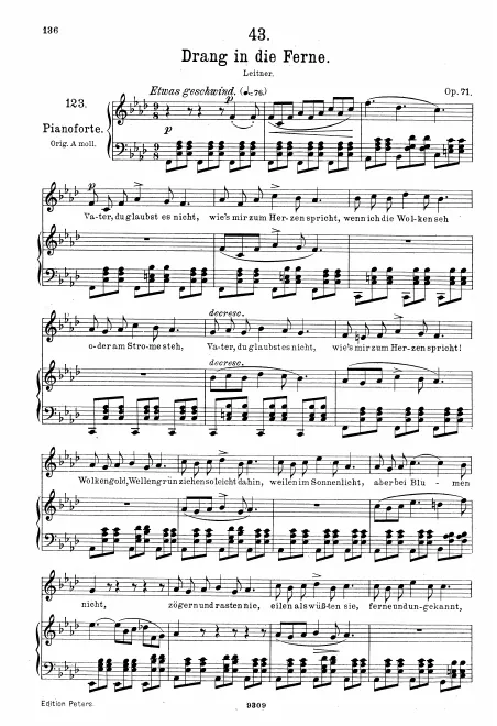 Complete Score (Medium Voice, transposed to F minor)