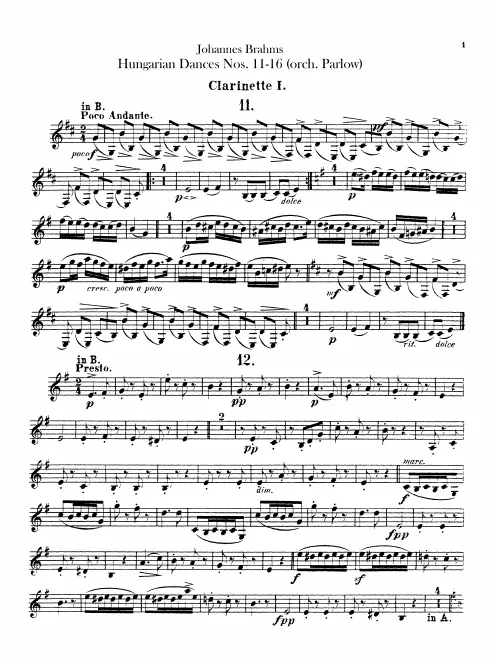 Clarinet 1, 2 (B♭/A)
