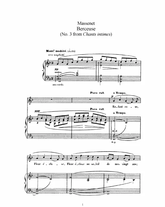 3. Berceuse (, high voice)
