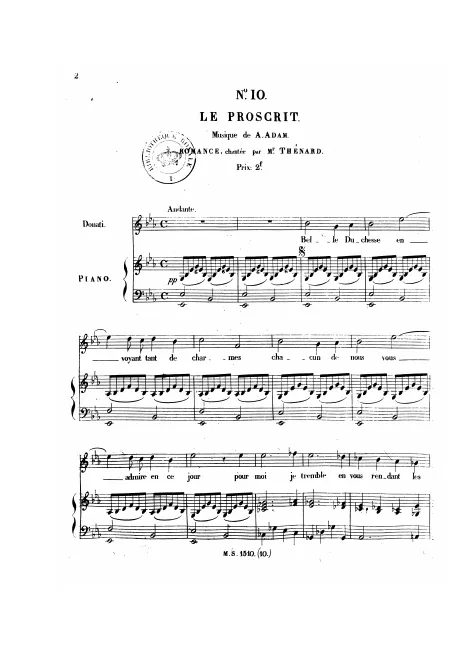 No.10, Romance: "Belle Duchesse" (Donati)