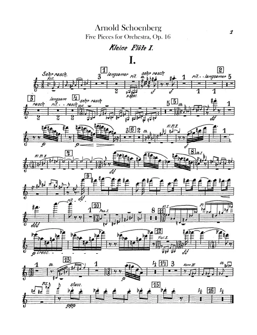 Piccolo 1, 2; Flute 1, 2