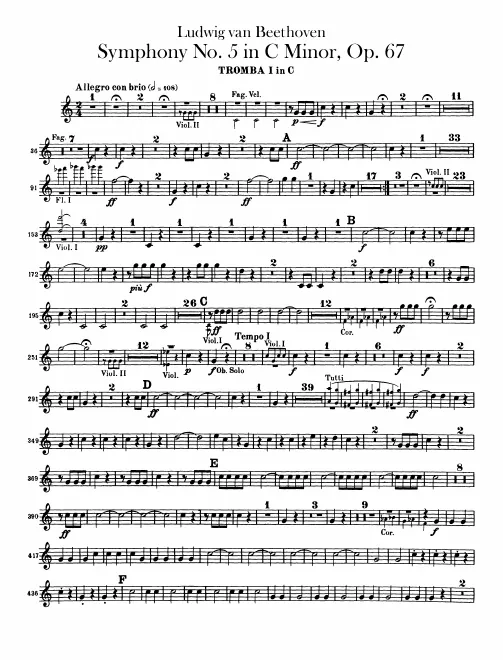 Trumpet 1, 2 (C), 1, 2 (B♭ transposed)