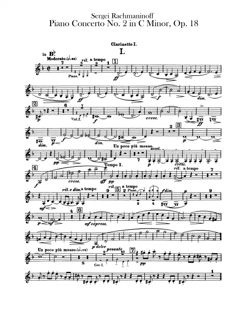 Clarinet 1 (A, B♭)