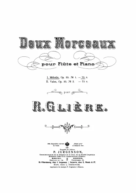 1. Mélodie - Piano score