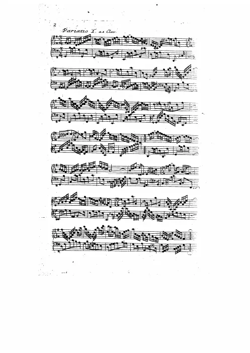 Incomplete Score - plus 14 Canons in MS (Variations only; Aria missing)