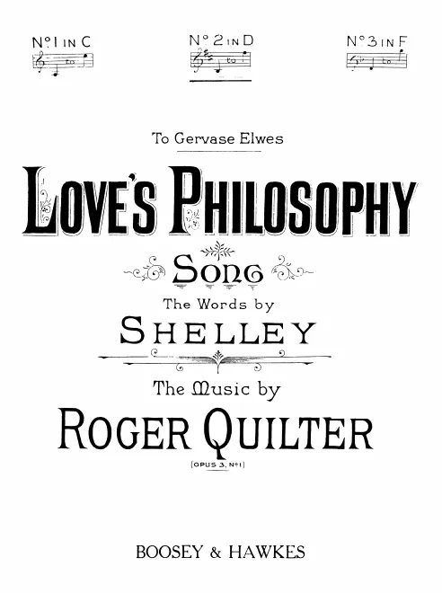 1. Love's Philosophy (D major)